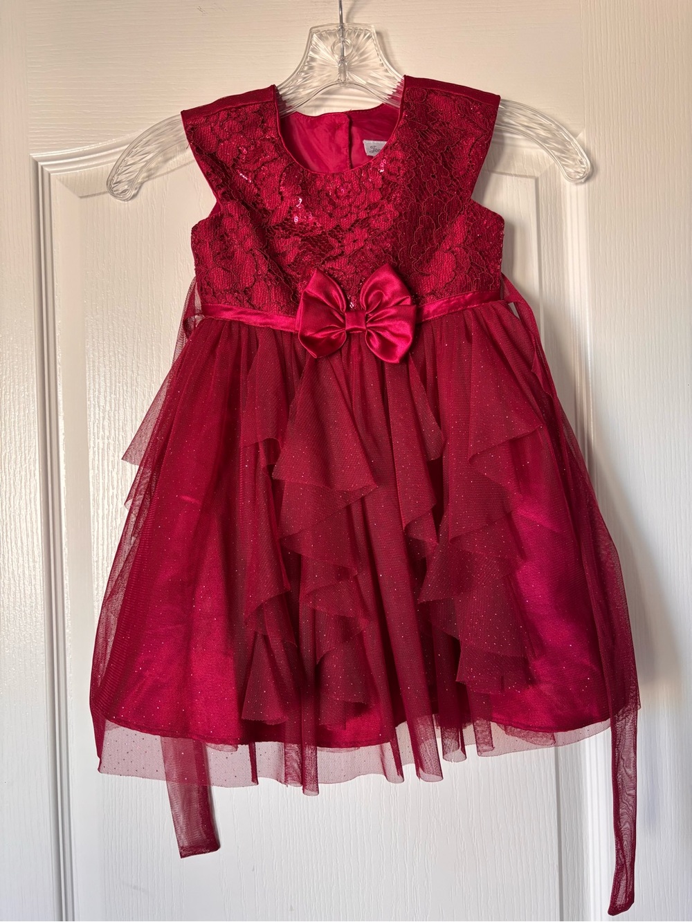 Jona Michelle Red Dress Holiday Dress Up Girls Size 4T